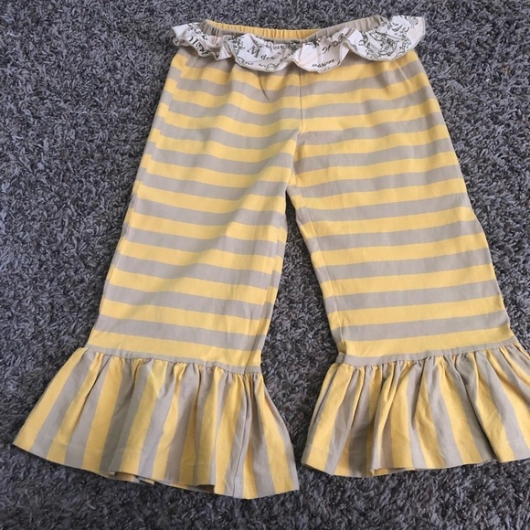 MUSTARD pie ruffle pants sz 5 - Picture 2 of 3